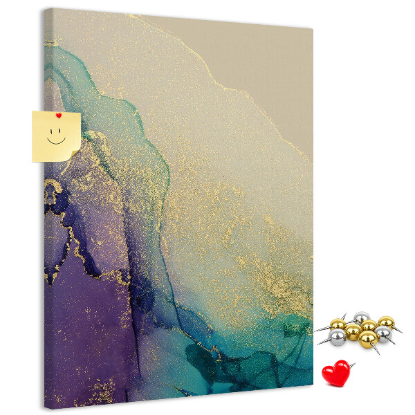 Pin board Abstract pattern with purple accents