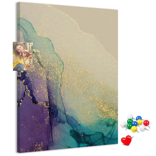 Pin board Abstract pattern with purple accents