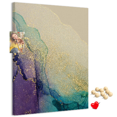 Pin board Abstract pattern with purple accents