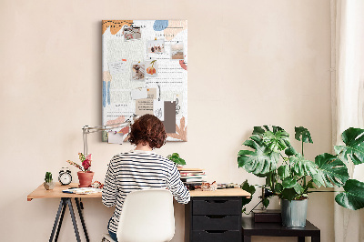 Pin board Colorful planner with abstract shapes