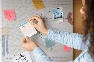 Pin board Colorful planner with abstract shapes