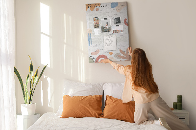 Pin board Colorful planner with abstract shapes