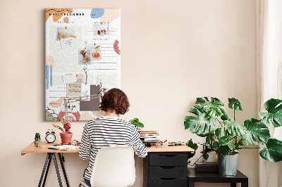 Pin board Colorful planner with abstract shapes