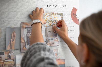 Pin board Colorful planner with abstract shapes