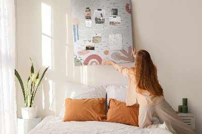 Pin board Colorful planner with abstract shapes
