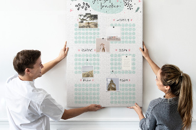 Memo cork board Minimalist Habit Tracking