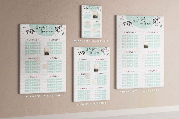 Memo cork board Minimalist Habit Tracking