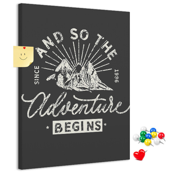 Pin board Mountains and adventure in vintage style