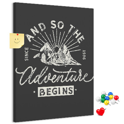 Pin board Mountains and adventure in vintage style