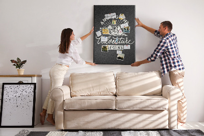 Pin board Mountains and adventure in vintage style