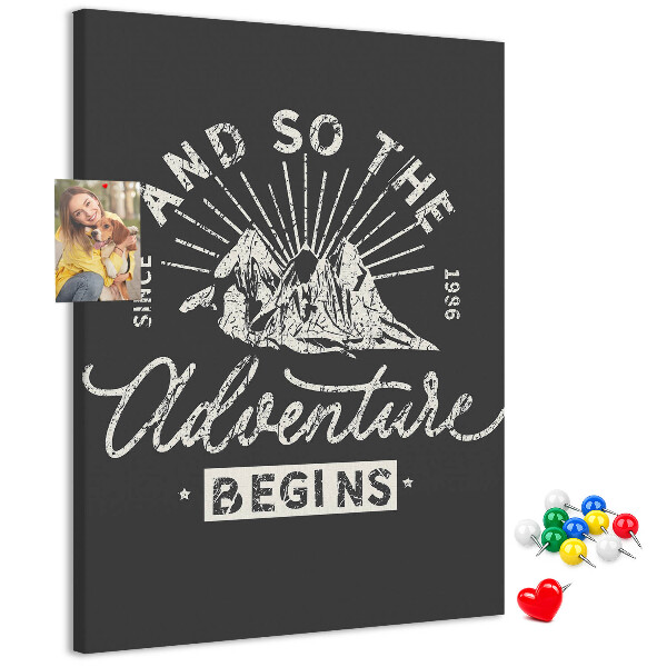 Pin board Mountains and adventure in vintage style