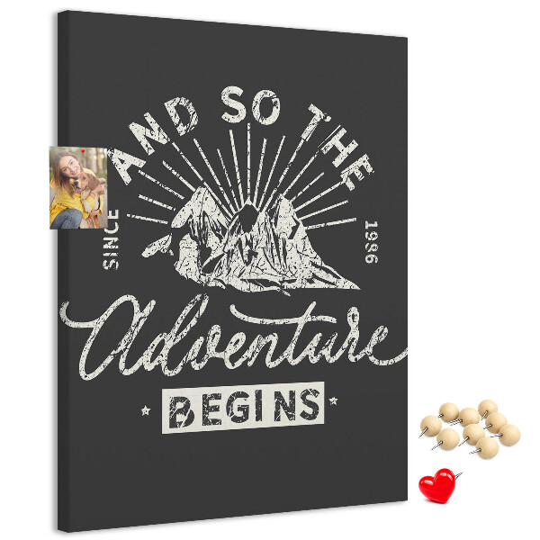 Pin board Mountains and adventure in vintage style