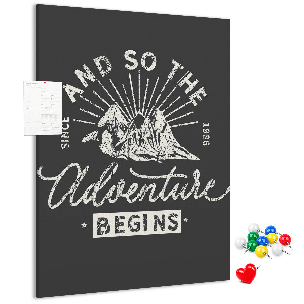 Pin board Mountains and adventure in vintage style