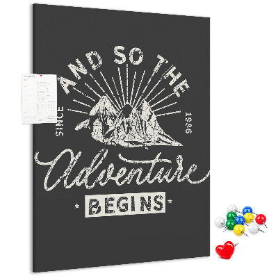 Pin board Mountains and adventure in vintage style