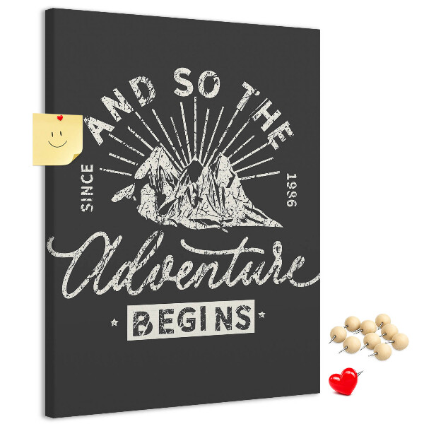 Pin board Mountains and adventure in vintage style