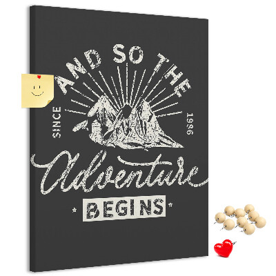 Pin board Mountains and adventure in vintage style