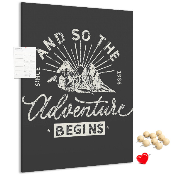 Pin board Mountains and adventure in vintage style
