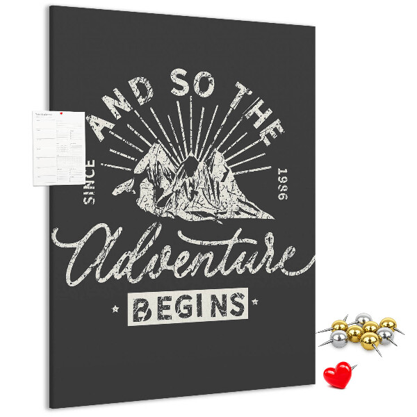 Pin board Mountains and adventure in vintage style