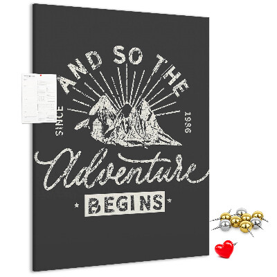 Pin board Mountains and adventure in vintage style
