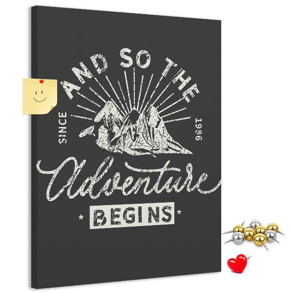 Pin board Mountains and adventure in vintage style