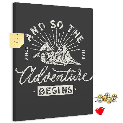 Pin board Mountains and adventure in vintage style