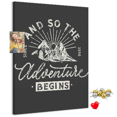 Pin board Mountains and adventure in vintage style
