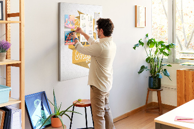 Wall cork memo board Positive vibes in stylish graphics
