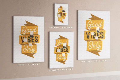 Wall cork memo board Positive vibes in stylish graphics