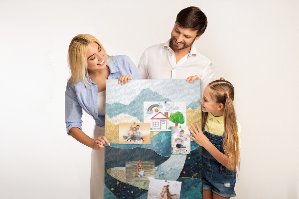 Pin board A whale among the mountainous ocean waves