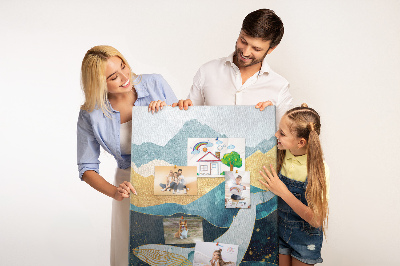 Pin board A whale among the mountainous ocean waves