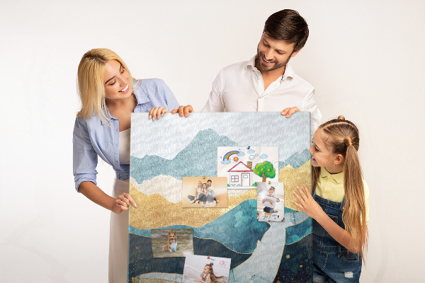 Pin board A whale among the mountainous ocean waves