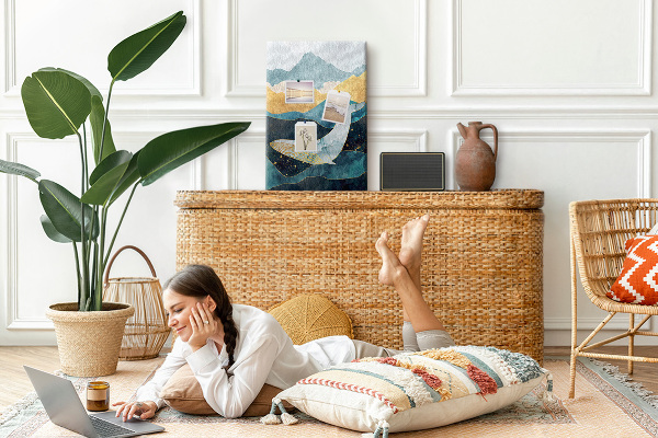 Pin board A whale among the mountainous ocean waves
