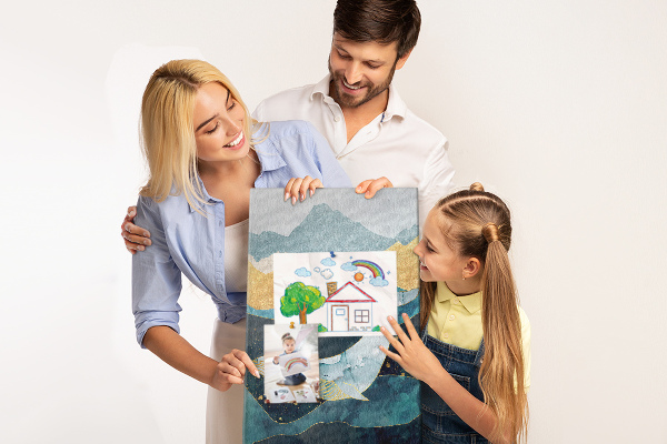 Pin board A whale among the mountainous ocean waves