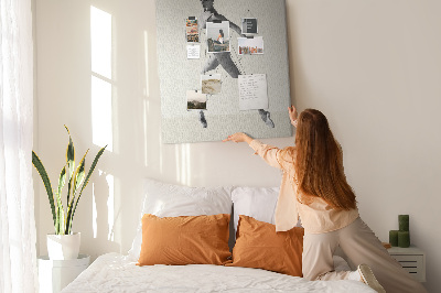 Wall cork memo board Dancing in a network of invisible threads