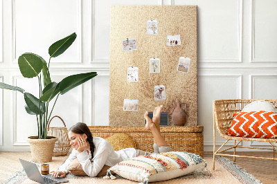 Wall cork memo board Delicate leaf pattern in the sand