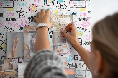 Memo cork board Sports energy and girl power