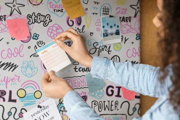 Memo cork board Sports energy and girl power
