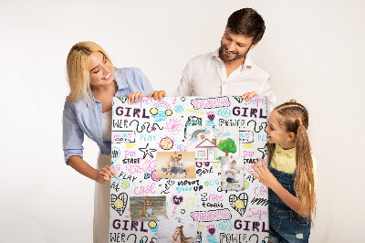 Memo cork board Sports energy and girl power