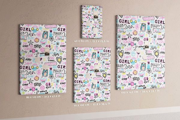 Memo cork board Sports energy and girl power