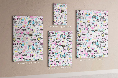 Memo cork board Sports energy and girl power