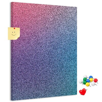 Cork notice board Gradient pattern in shades of pink and purple