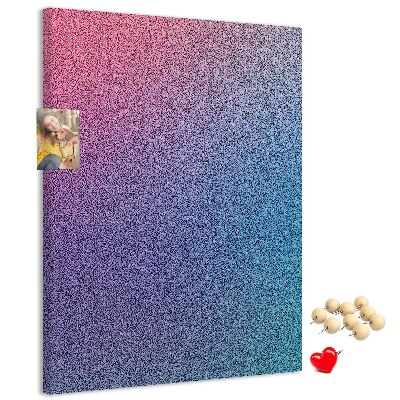 Cork notice board Gradient pattern in shades of pink and purple