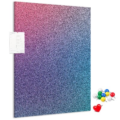 Cork notice board Gradient pattern in shades of pink and purple