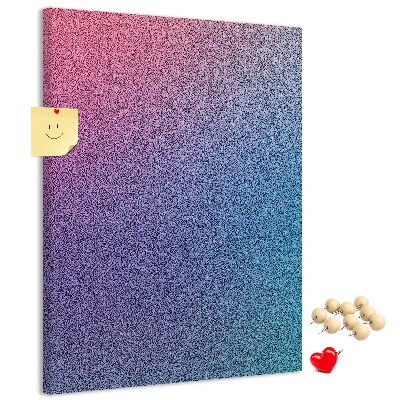 Cork notice board Gradient pattern in shades of pink and purple