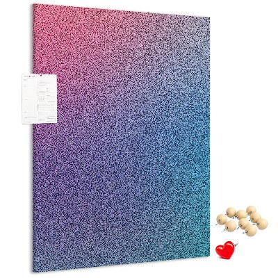 Cork notice board Gradient pattern in shades of pink and purple