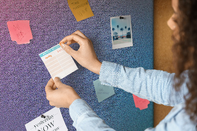 Cork notice board Gradient pattern in shades of pink and purple