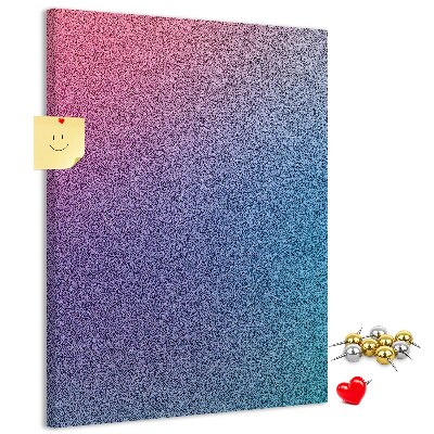 Cork notice board Gradient pattern in shades of pink and purple