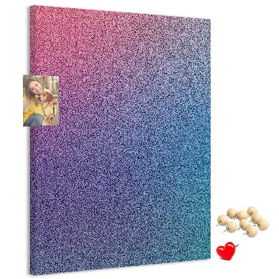 Cork notice board Gradient pattern in shades of pink and purple
