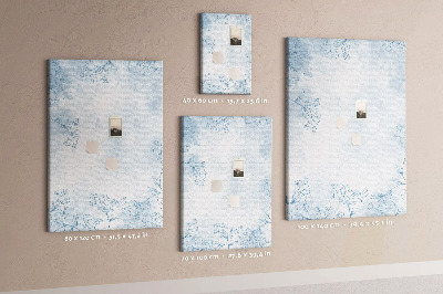 Pin board Delicate blue flowers on a watercolor background