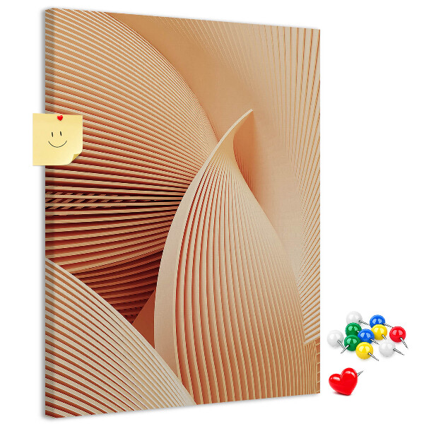 Pin board Waves and curves in shades of beige